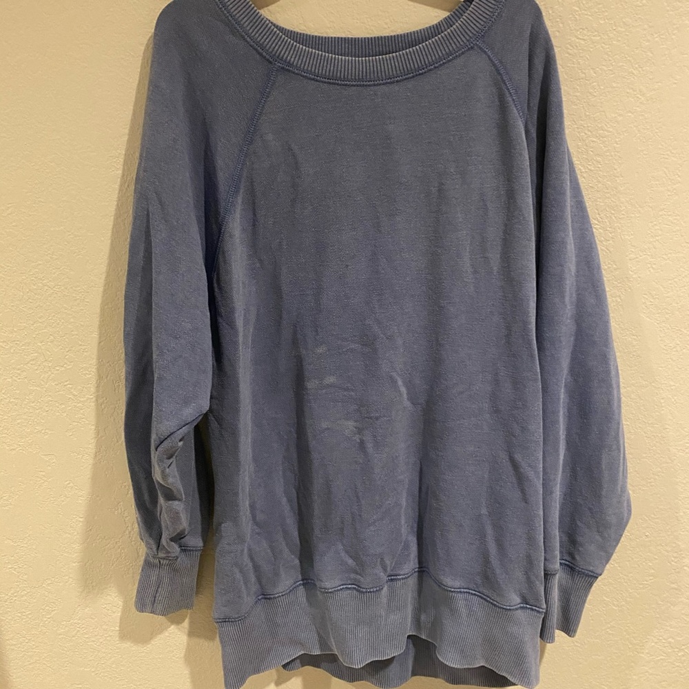 Plain blue crewneck